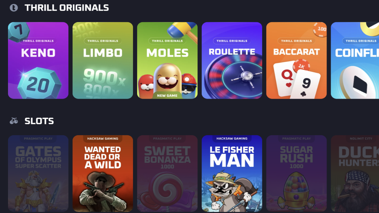 Thrill Casino games
